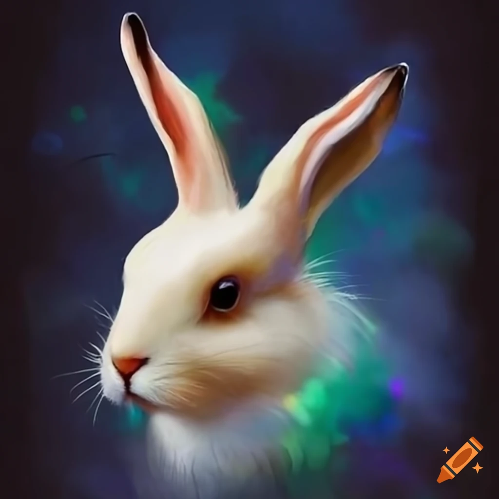 Rabbit made of opal