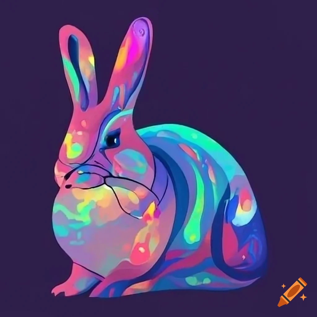 Rabbit made of opal