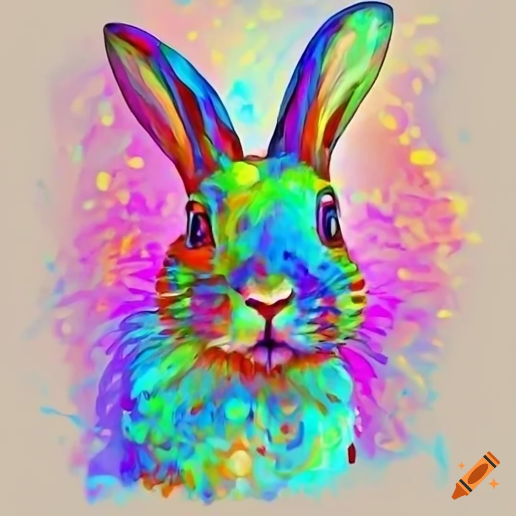 Rabbit made of opal on Craiyon