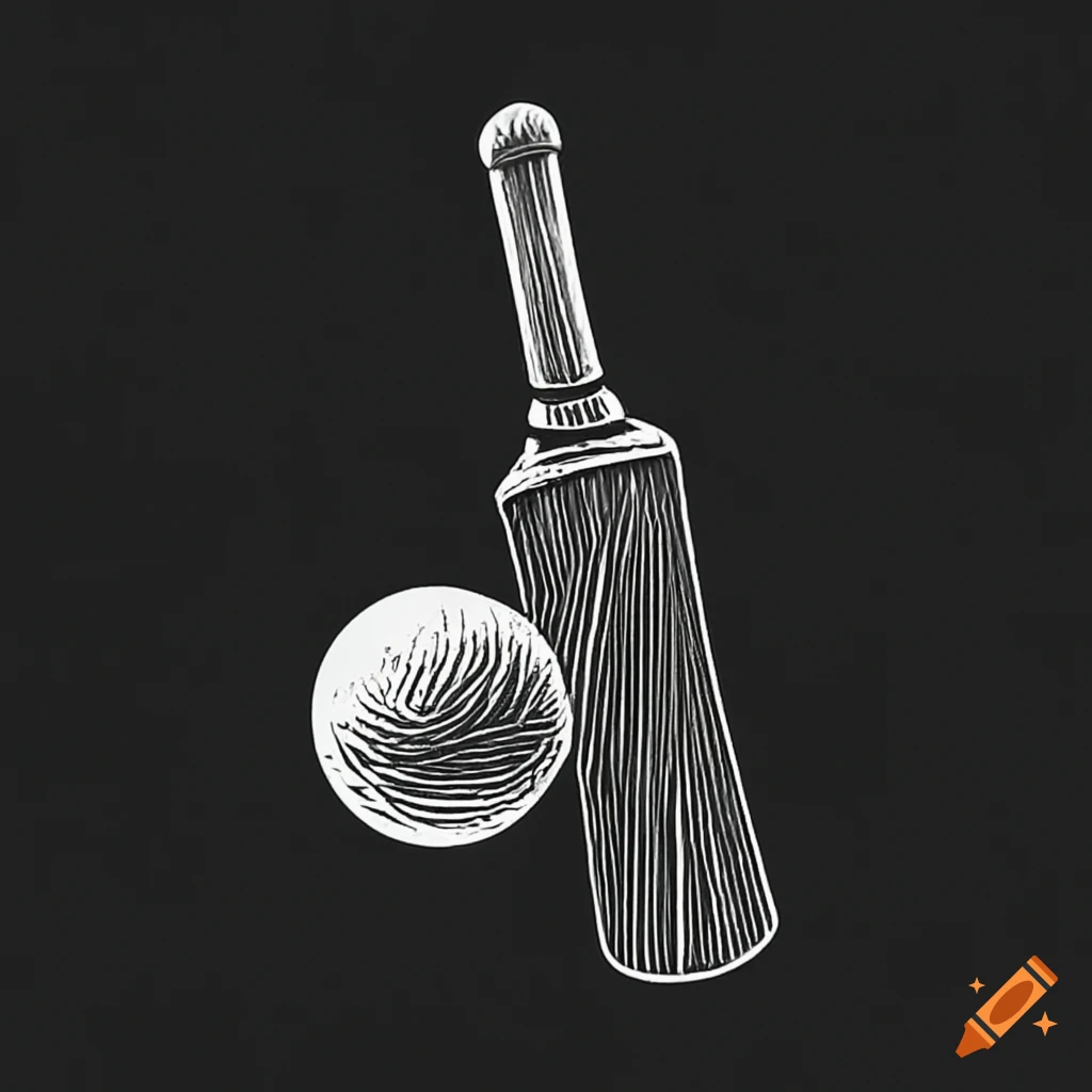 Premium Vector | Hand drawn baseball bat and ball vector illustration in  black-saigonsouth.com.vn