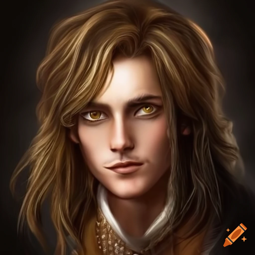 Attractive male wizard with light brown hair