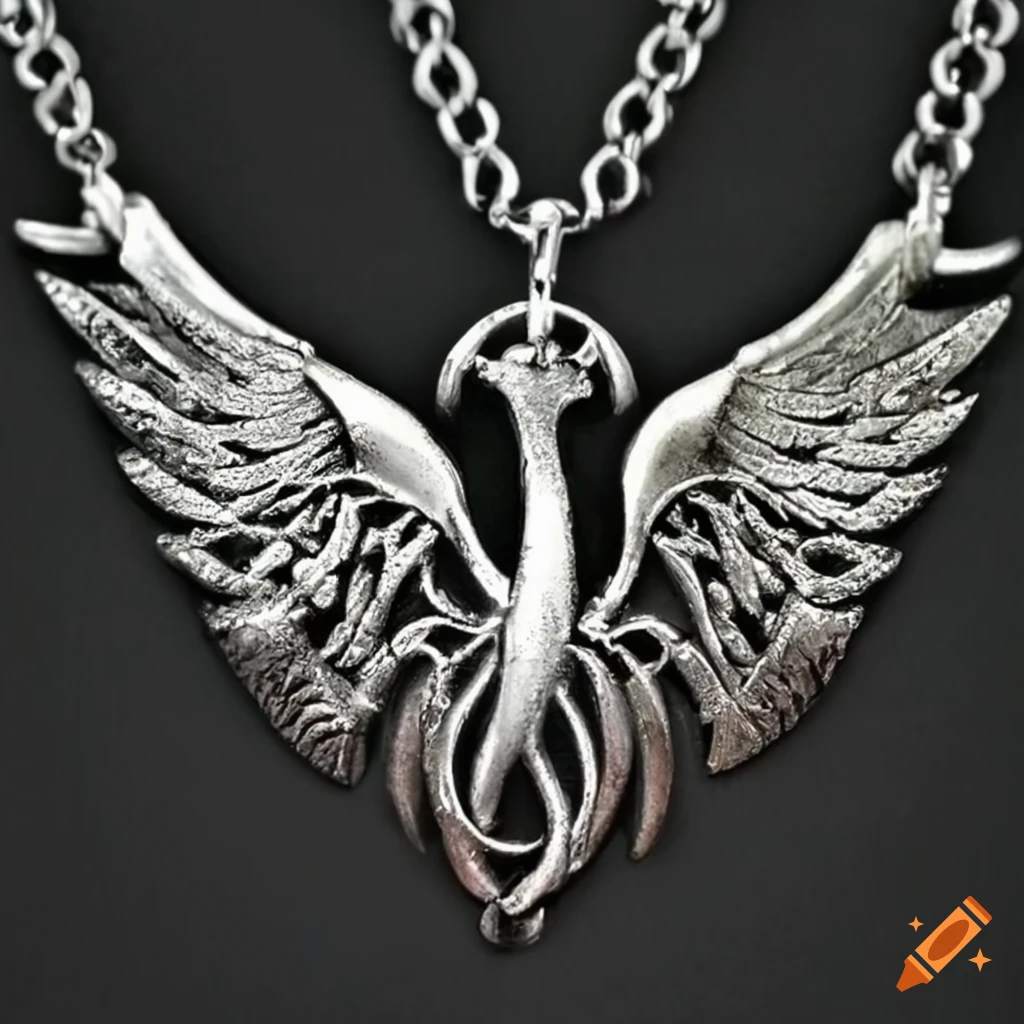 Phoenix Totem Pendants Runes Men Necklaces 316L Stainless Steel Amulet  Chain Rock Punk for Friend Male