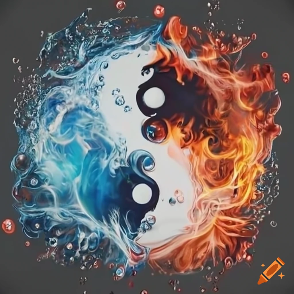Yin yang water and fire
