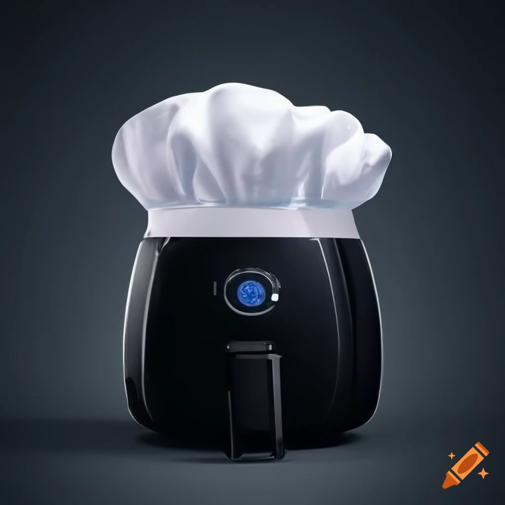Air fryer with a chef hat