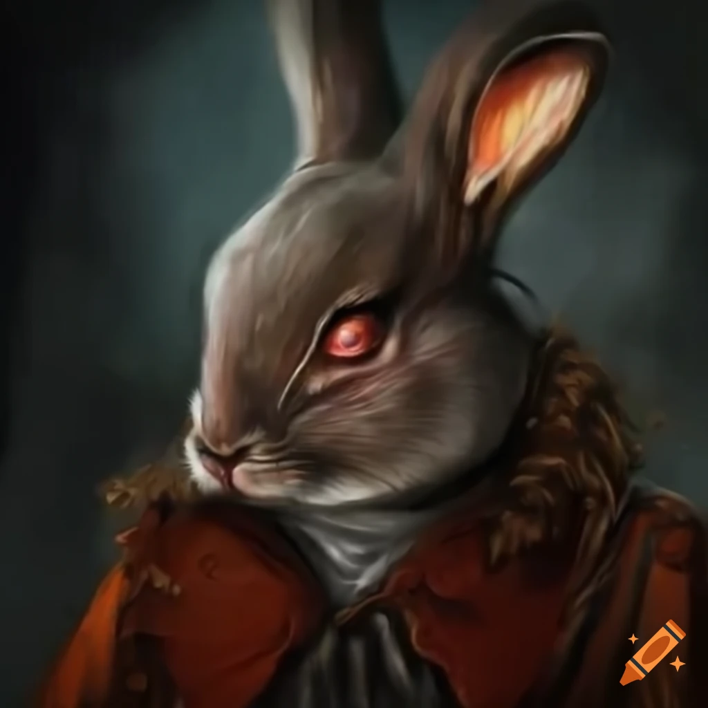 Bloodborne anthropomorfic rabbit on Craiyon