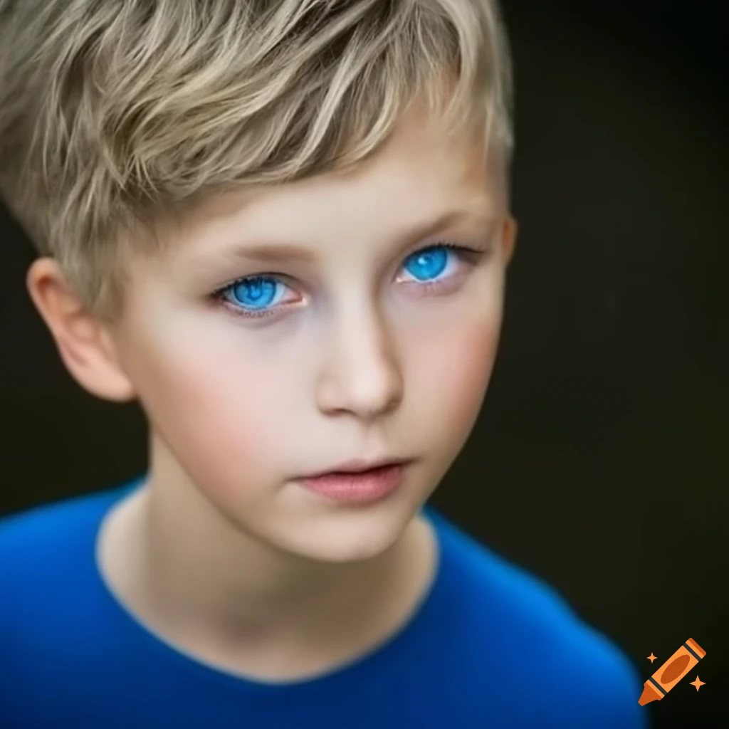 Cute boys with blue eyes on Craiyon