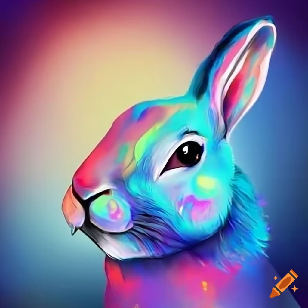 Rabbit made of opal