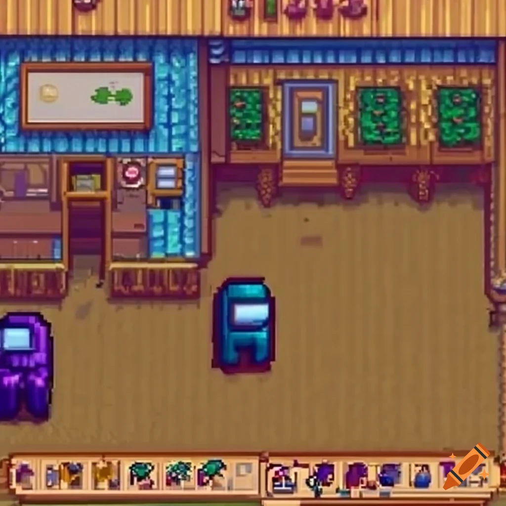 Stardew Valley style among us character in item bar