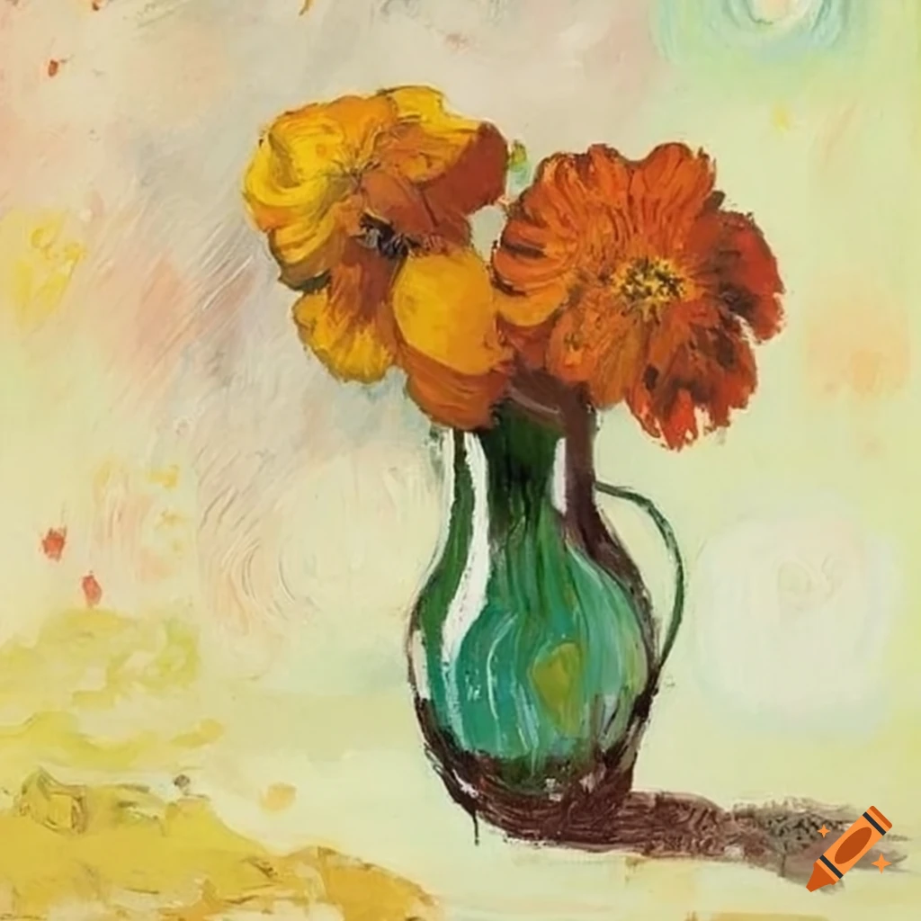 Paint a flower in 500 brush strokes by van gogh on Craiyon
