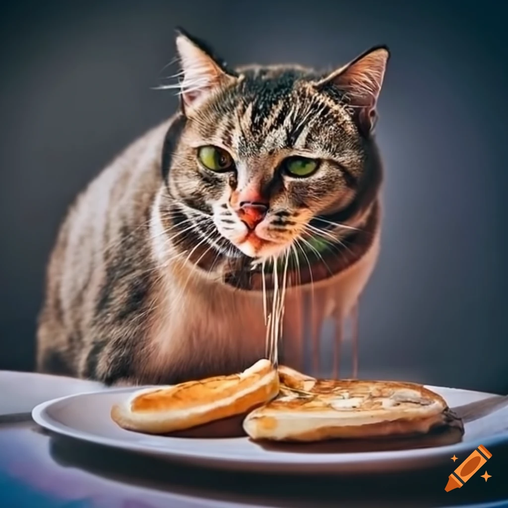 Cat on a pancake