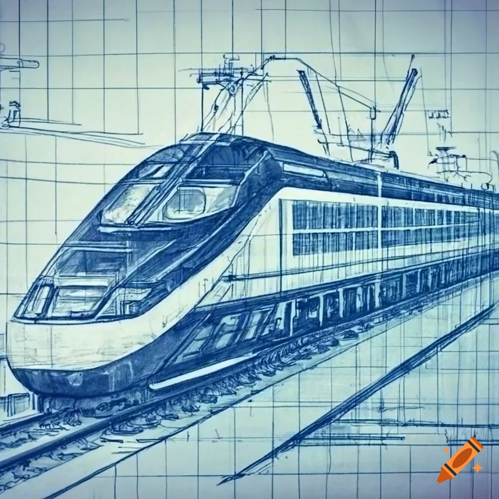Realistic Steam Modern High-speed Train Sketch Stock Illustration  1949209123 | Shutterstock