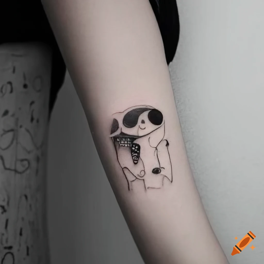 Black minimal arrow tattoo on the forearm - Tattoogrid.net