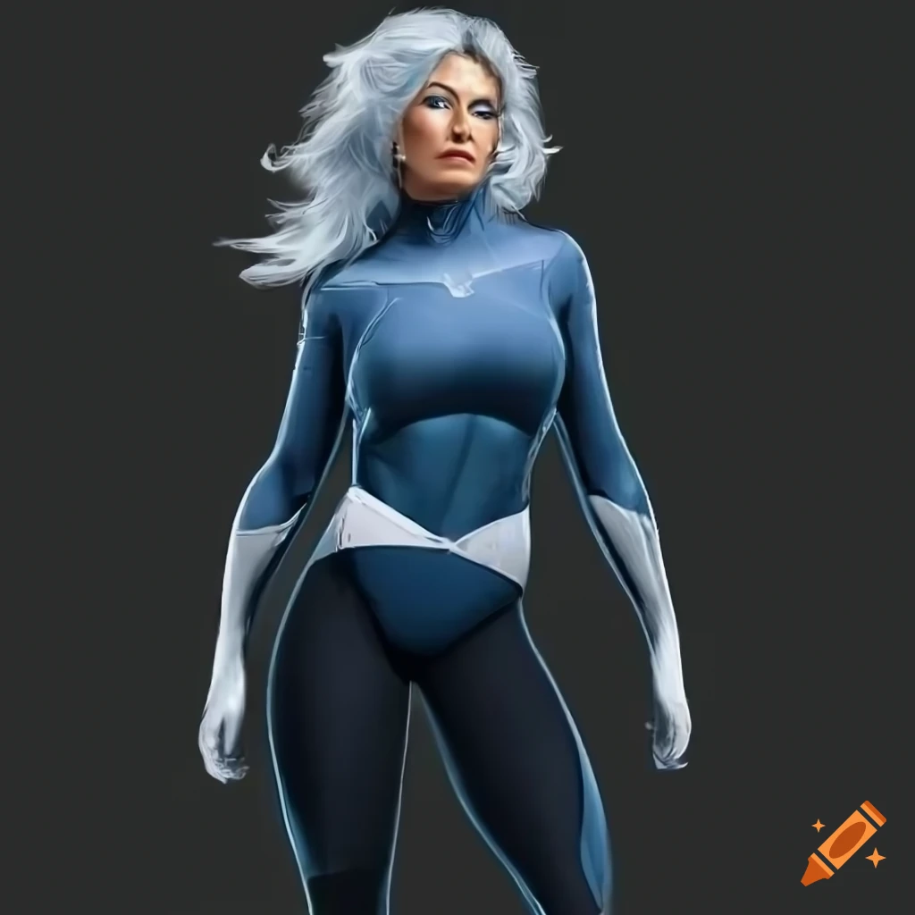 Marvel, quicksilver, rule 63, female, blue eyes, short hair, full body,  curvy body