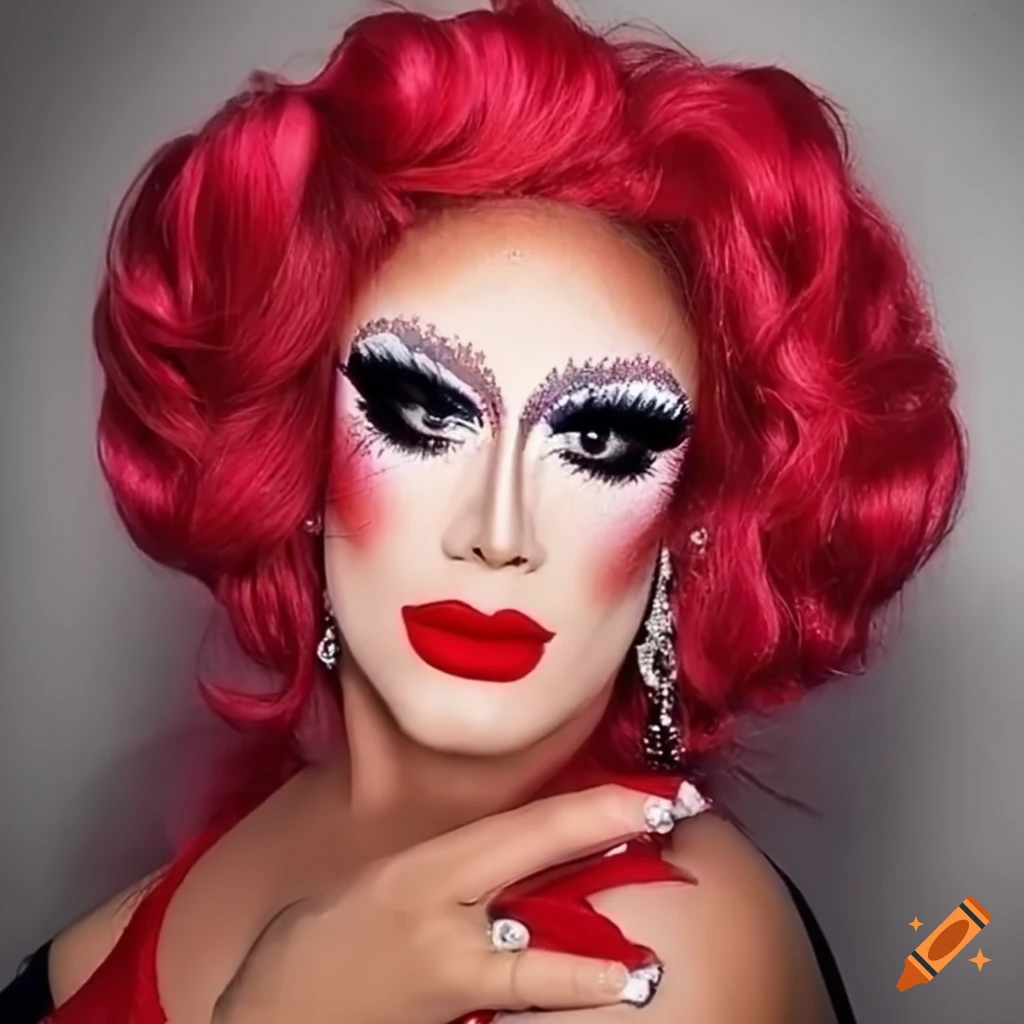 Maquillage simple de drag queen rouge on Craiyon