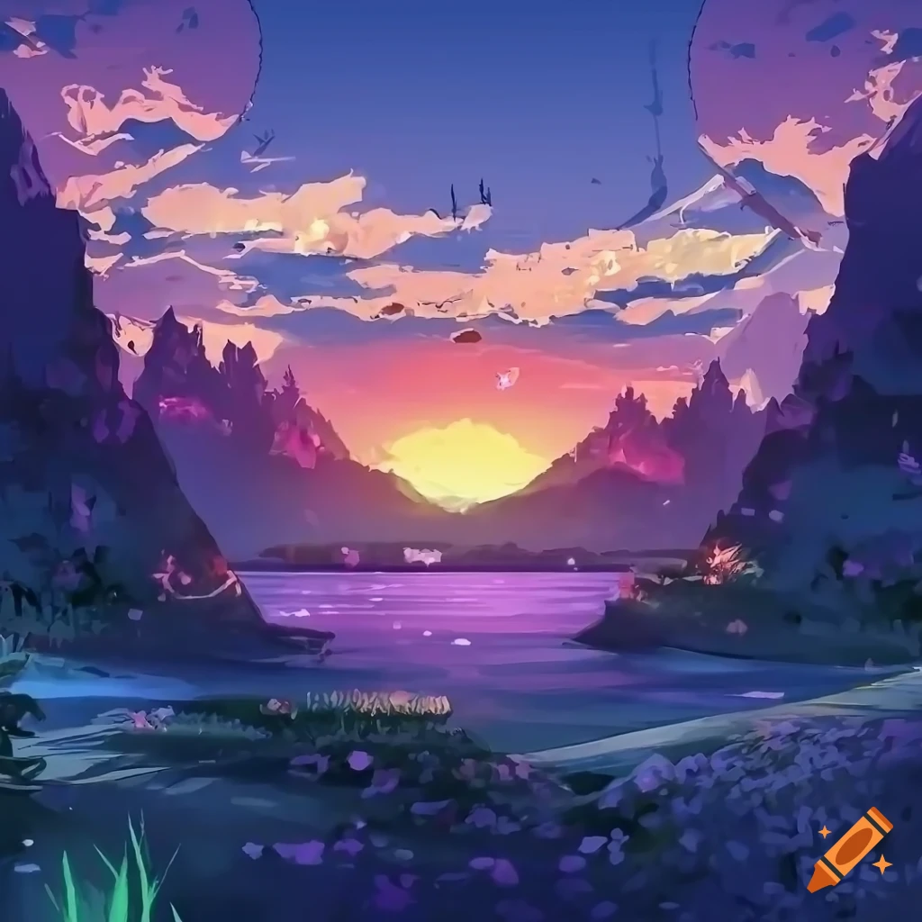 Cute Anime Landscape Wallpapers - Wallpaper Cave-demhanvico.com.vn