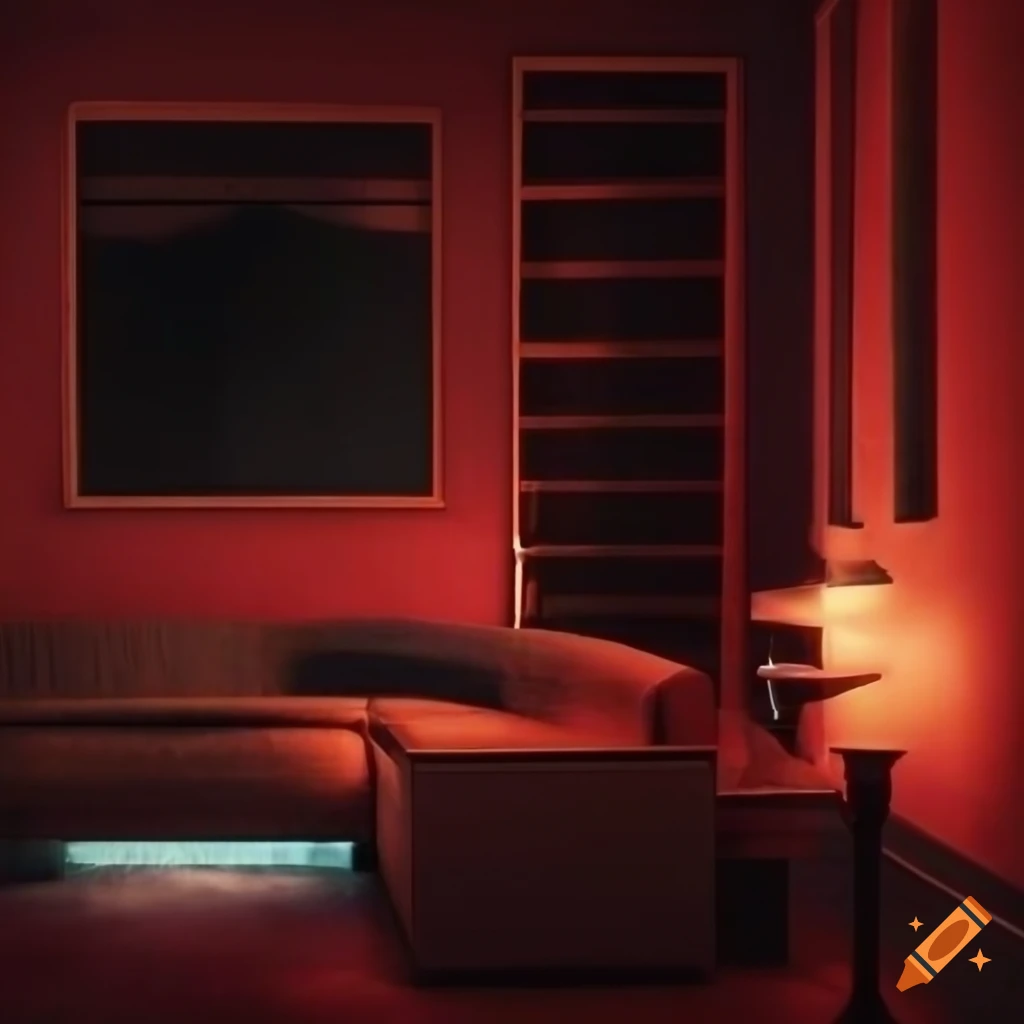 Cinematic minimalist interior design, negative space, in the style of ...