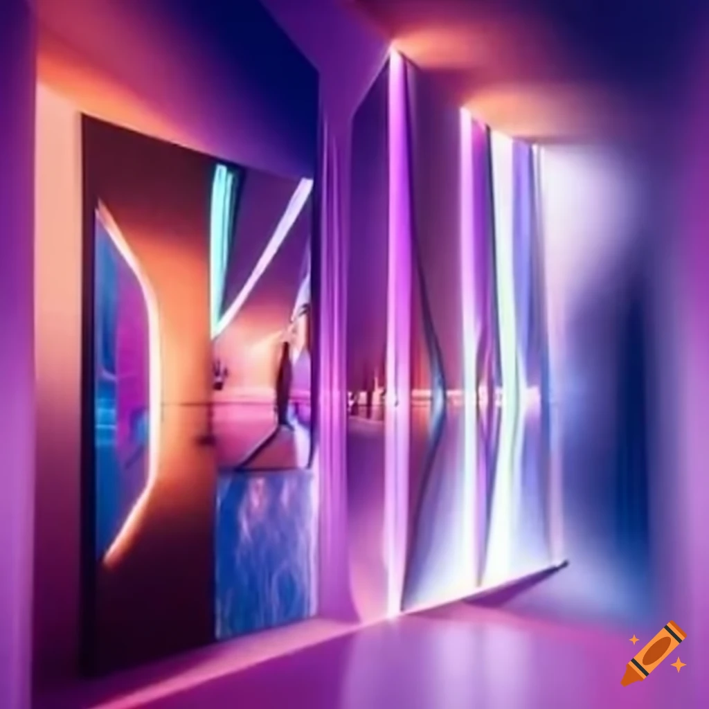 A captivating, abstract mirror reflection creating an immersive experience