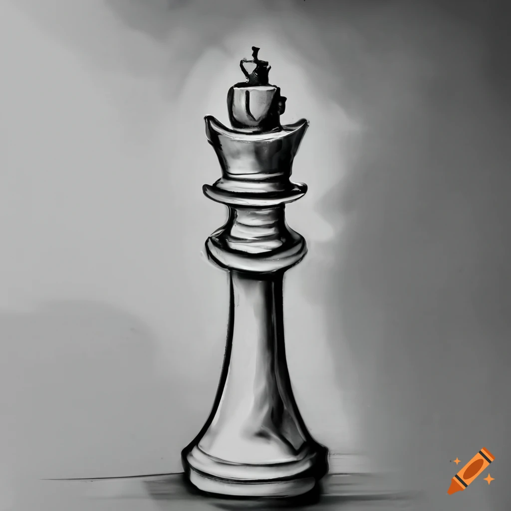 Chess Pieces: A Pencil Drawing Perspective