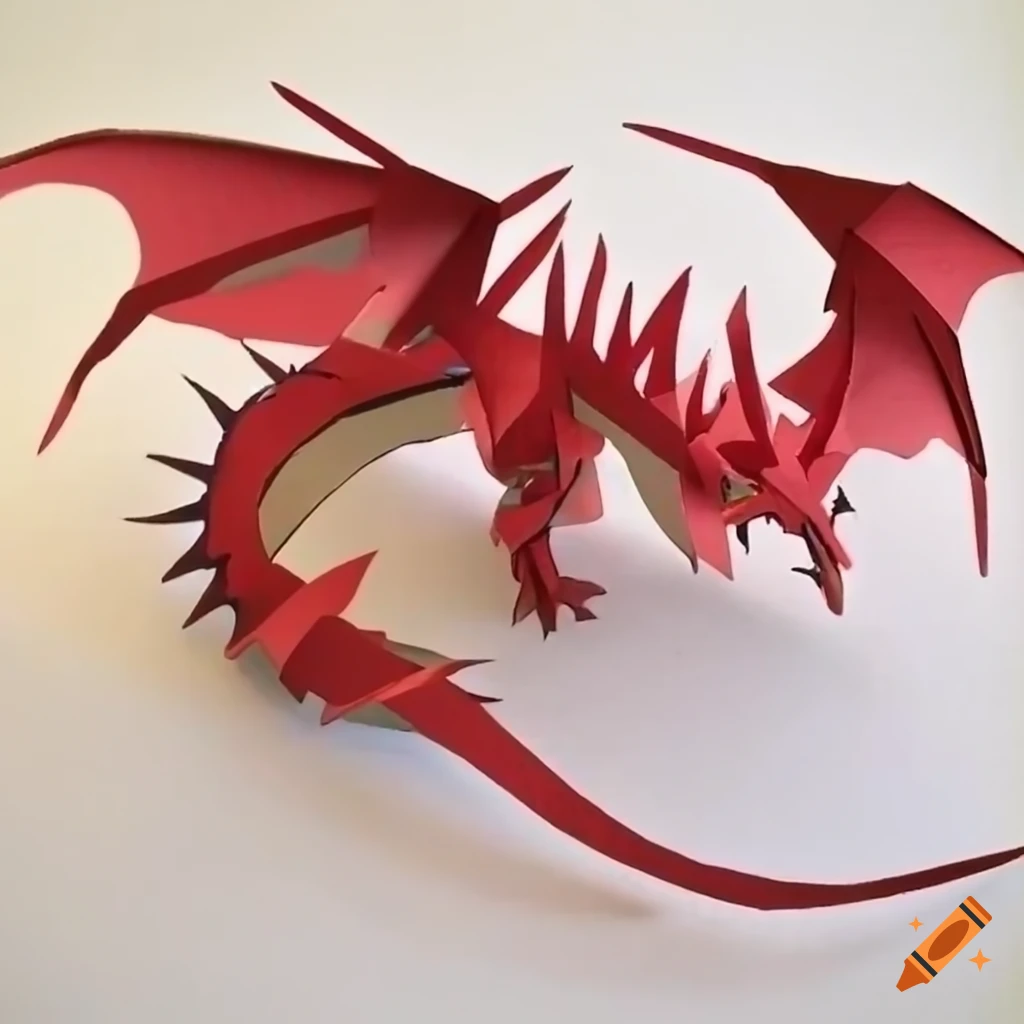 Paper dragon craft idea on Craiyon