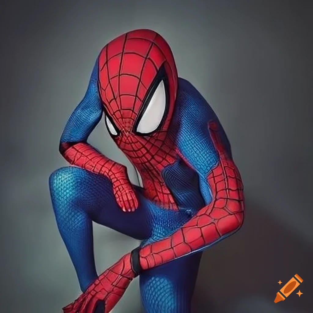 Spider-man amazing fantasy suit on Craiyon