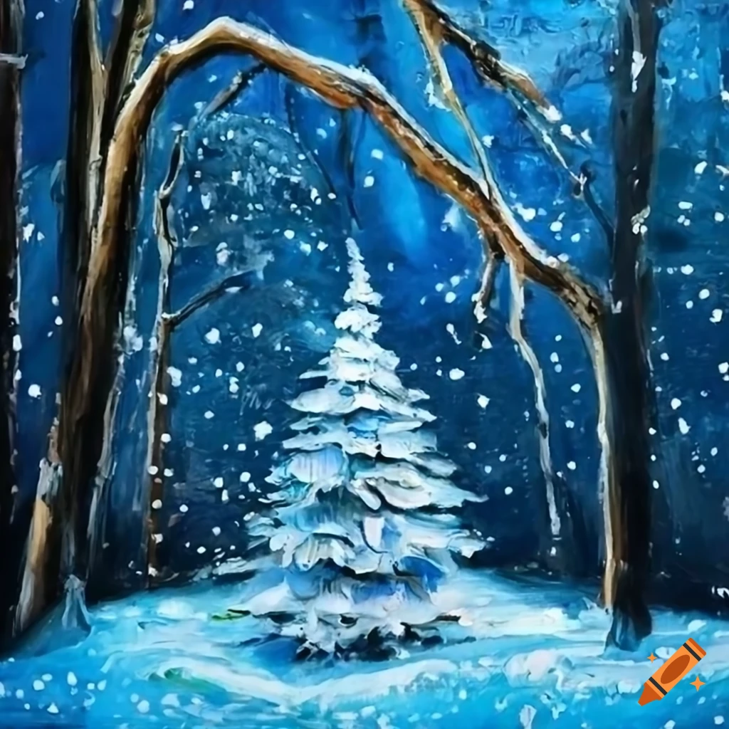 Christmas-Tree,Watercolor,Colourful,Dazzling,Impressionism