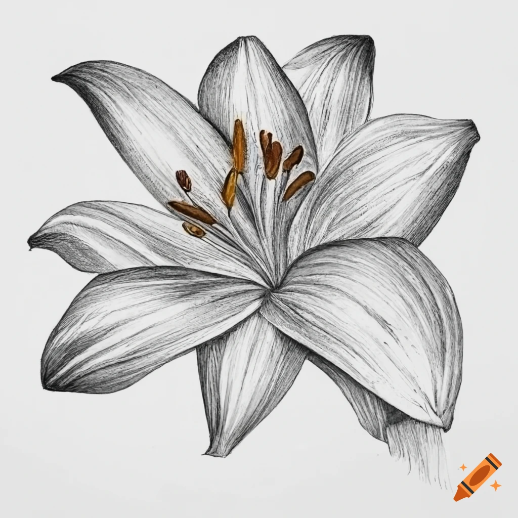 3 Ways to Draw a Lily - wikiHow
