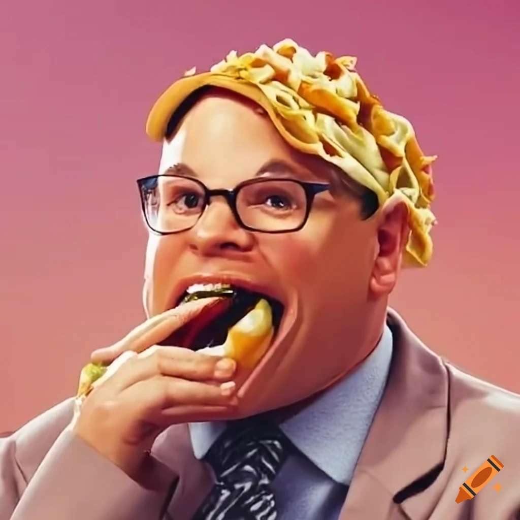 costanza eating taco bell on Craiyon