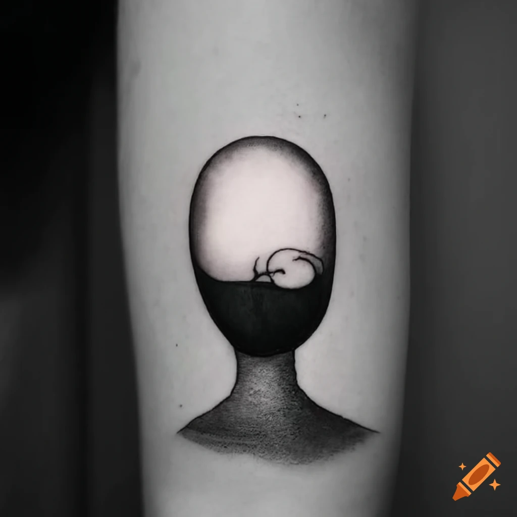 Hot air balloon tattoo located on the shoulder blade.
