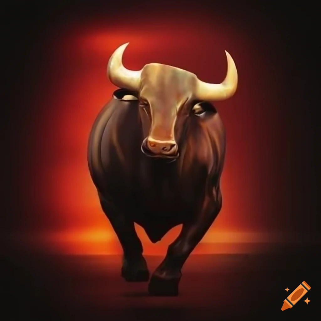 Strong bull stock market logo, png | PNGWing
