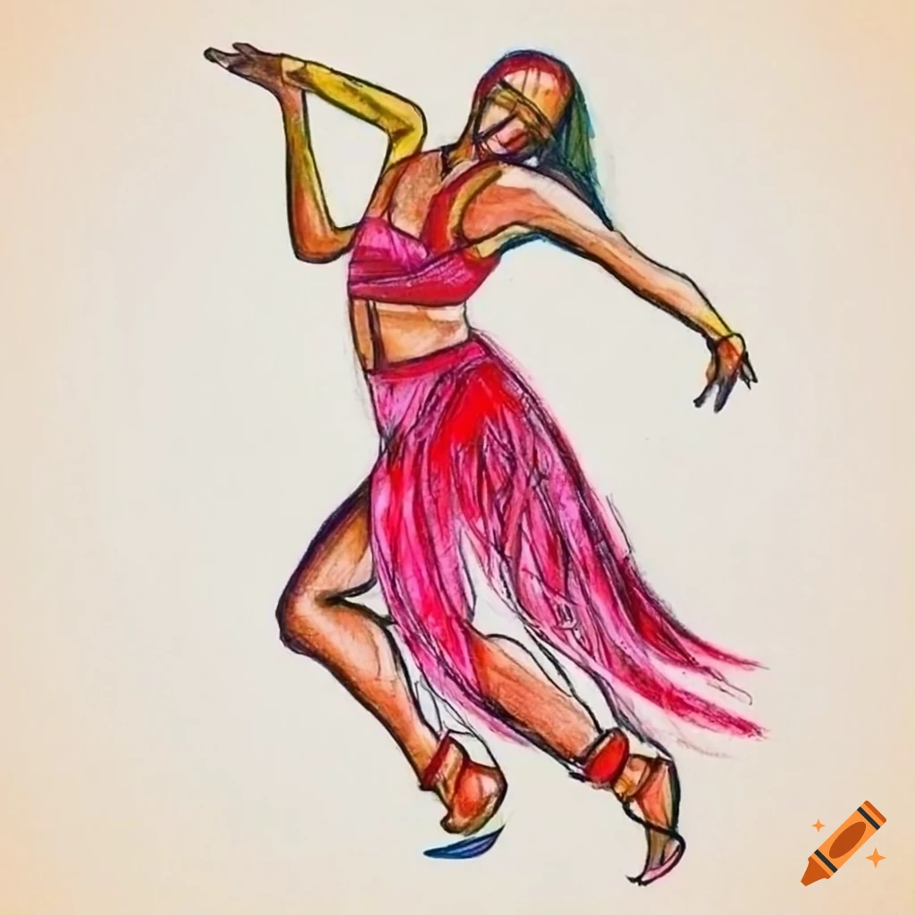 How to Draw a Dancing Girl - Pencil Sketch || Easy Dancing Girl Drawing |  Colored Pencil - YouTube | Pen art drawings, Pencil sketches easy, Girl  drawing