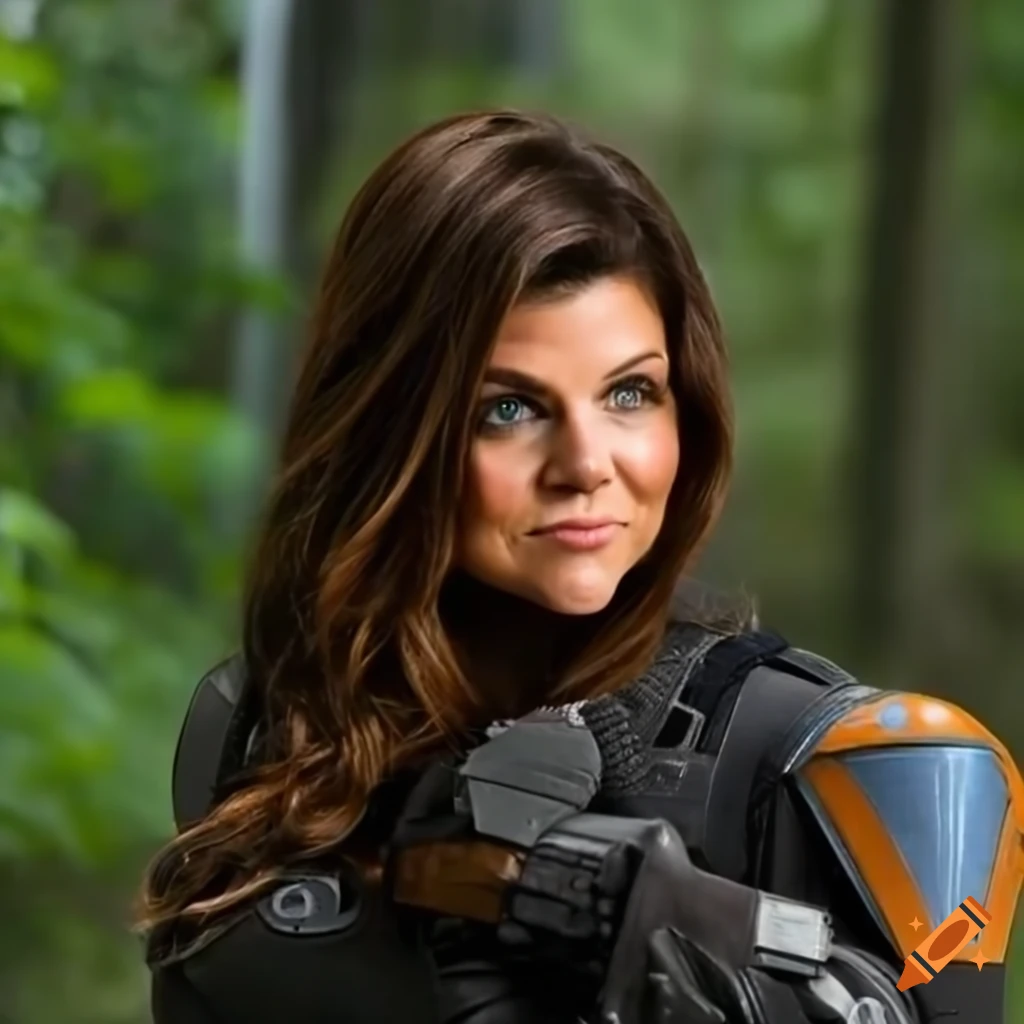 Tiffani thiessen as Ailyn Vel, Mandalorian bounty hunter, from