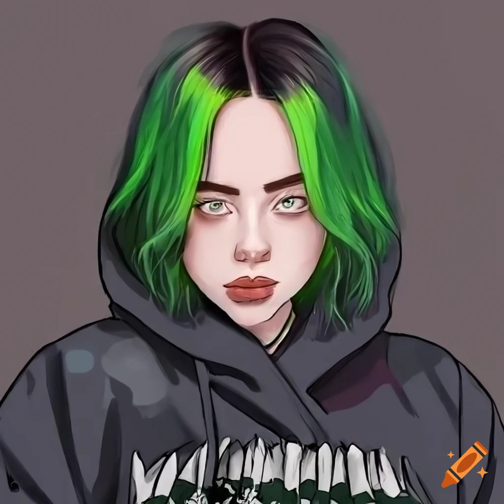 Billie Eilish fanart - scan - RonieB's Ko-fi Shop - Ko-fi ❤️ Where creators  get support from fans through donations, memberships, shop sales and more!  The original 'Buy Me a Coffee' Page.