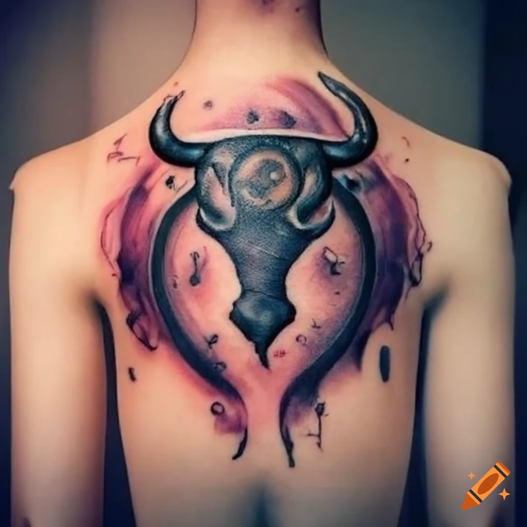 Burning Taurus Tattoo On Arm