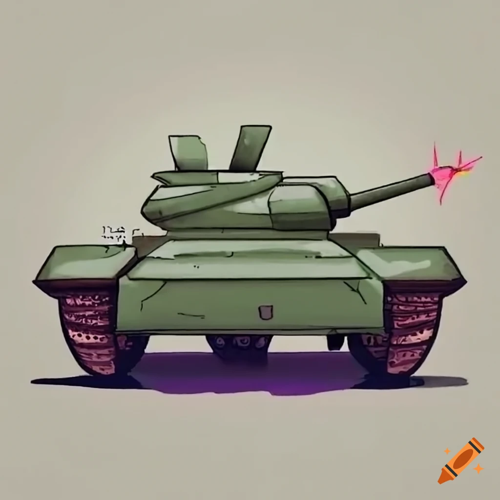 How to DRAW a TANK Easy Step by Step - YouTube