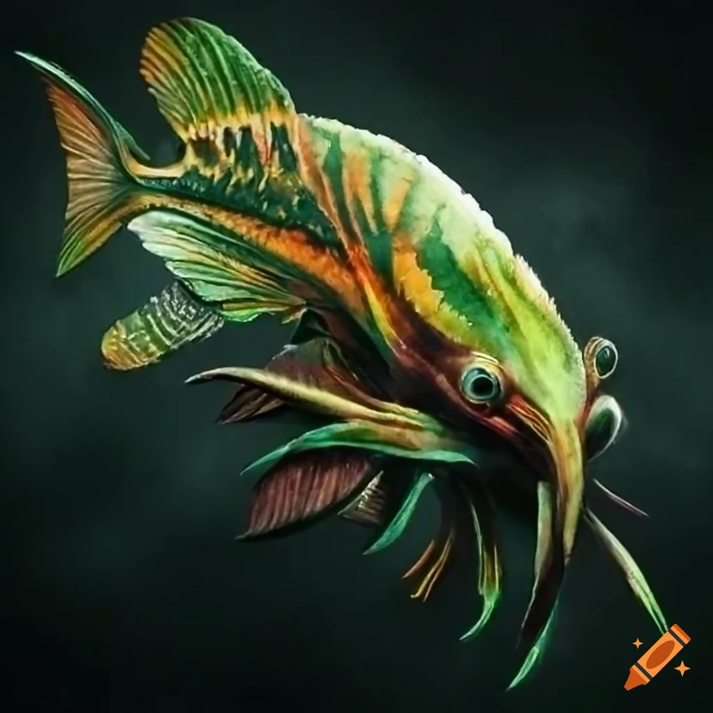 Realistic speculative evolution medium sized alien fish like