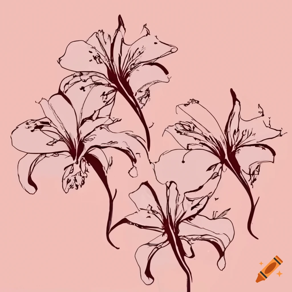 Lily flowers on Craiyon