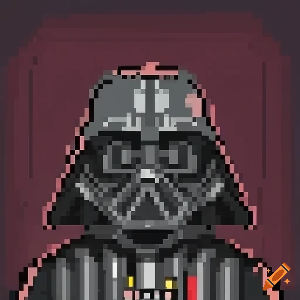 Darth vader in pixel on Craiyon