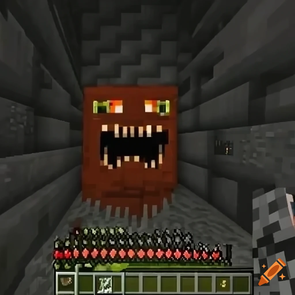 Minecraft scary monster in mines