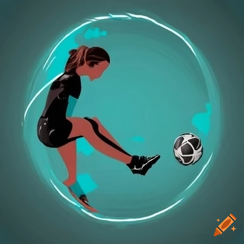 Premium Vector | Web boy playing and kicking ball, football logo
