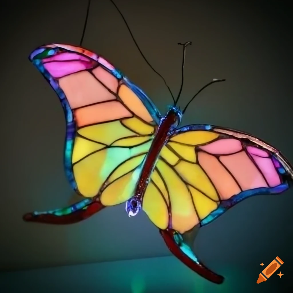 A stunning, living stained glass butterfly