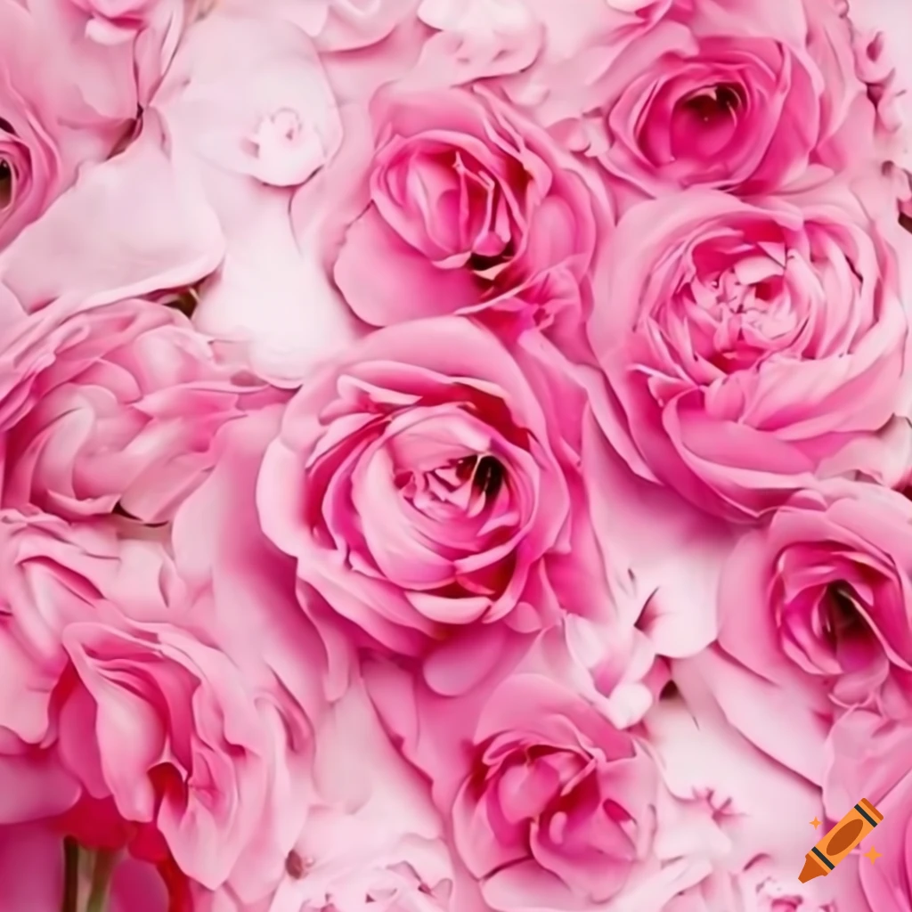 Pink aesthetic flowers on Craiyon