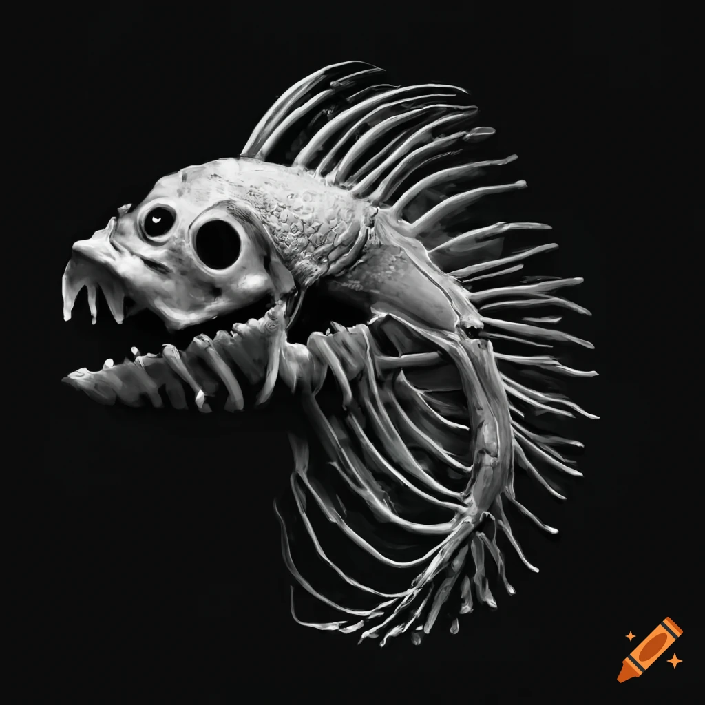 Skeleton fish gothic on Craiyon
