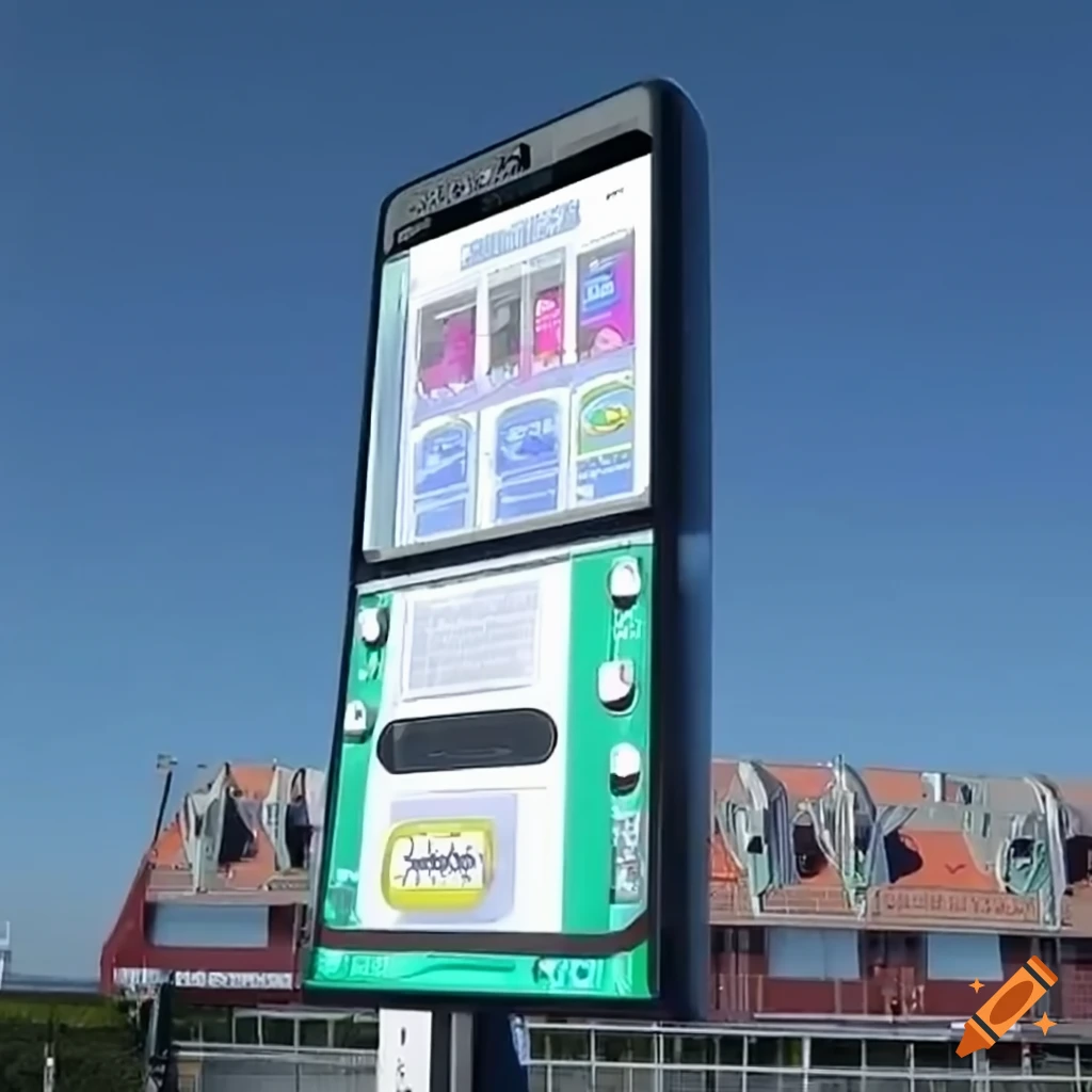 A totem with touchscreen. this totem, it's for public trasportation