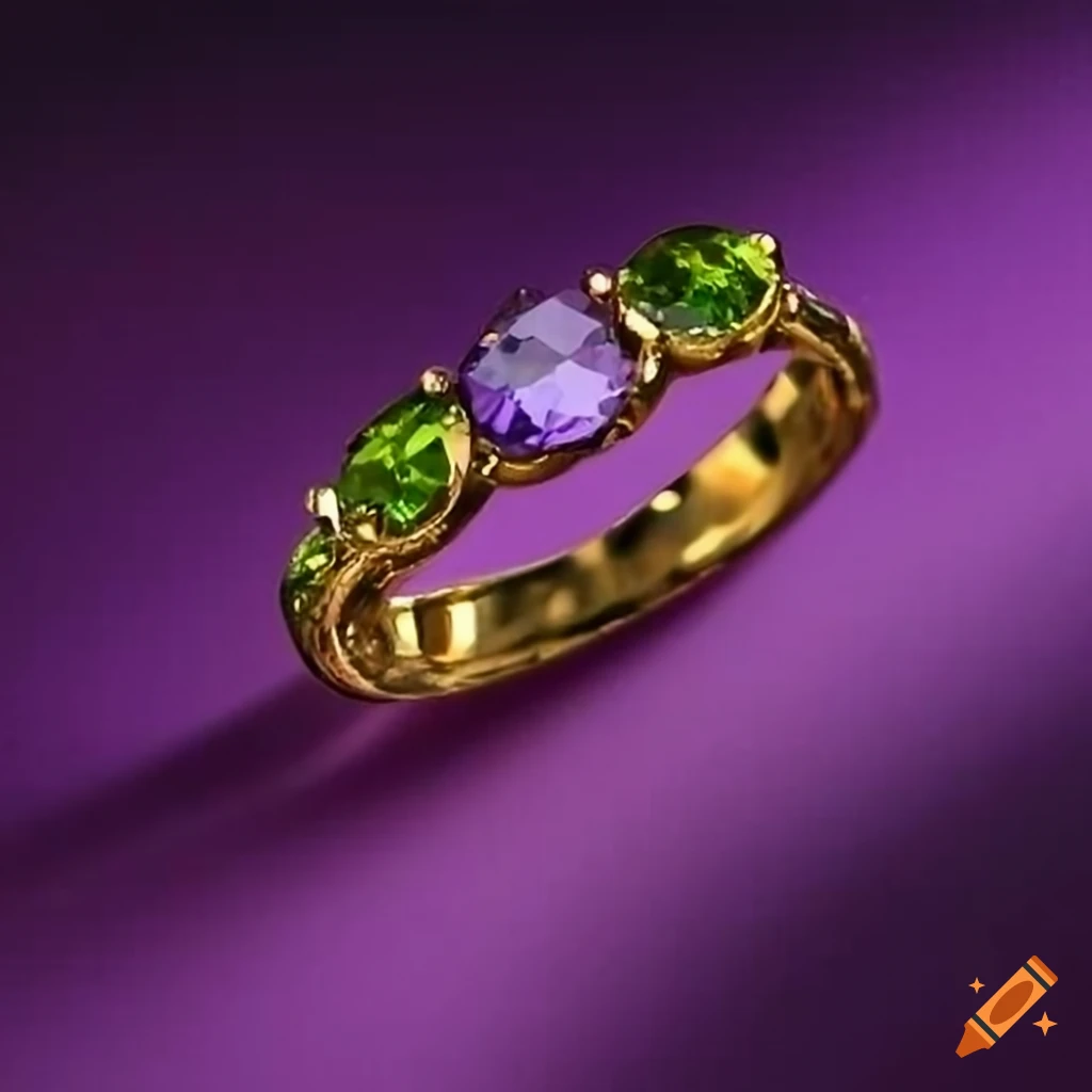 Alexandrite 5-Stone Ring my wife and I recently made! All the gemstone were  hand-cut by us. (Album and info in comments) : r/jewelry