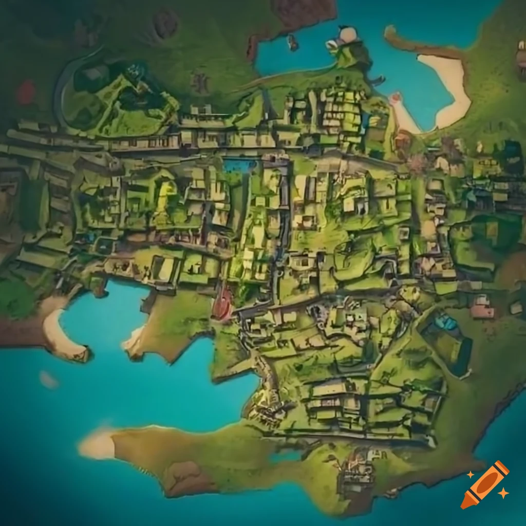 Map village top view on Craiyon