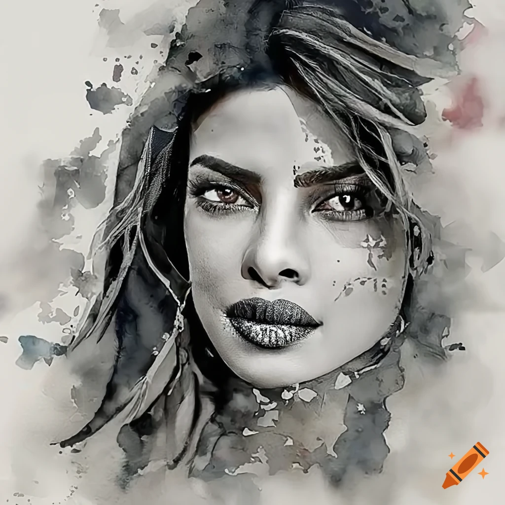 Sketchy Life - Tried the portrait (sketch) of My fav bollywood actress  Priyanka Chopra 😍 Desi Girl 😍 | Facebook