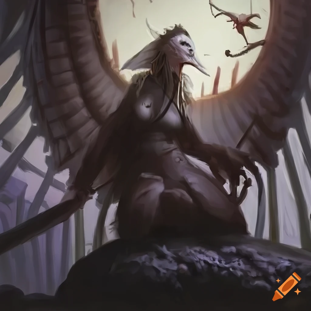 Mtg card art innistrad deathly sphinx on Craiyon