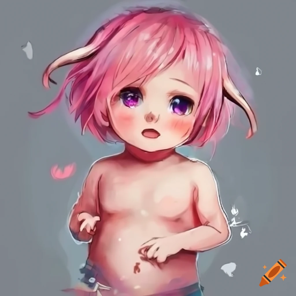 Download Little is cuter than a sweet baby anime character Wallpaper |  Wallpapers.com