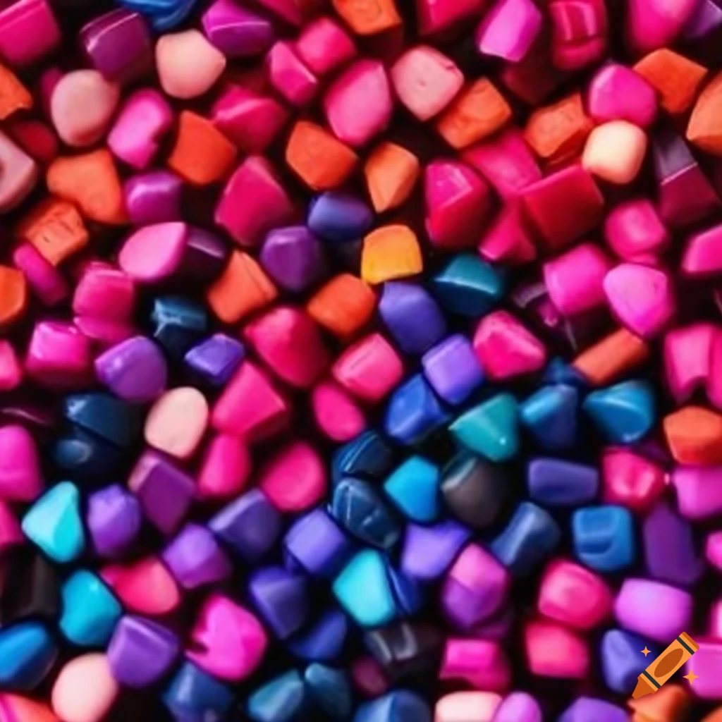 Colourful master batch granules on Craiyon