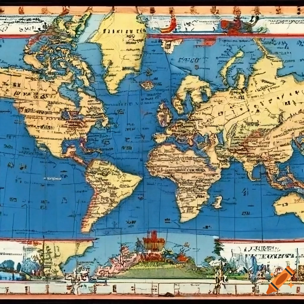 1900 world map on Craiyon